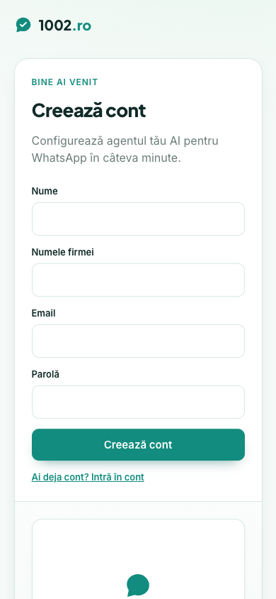 A mesma configuração de conta, na versão móvel.